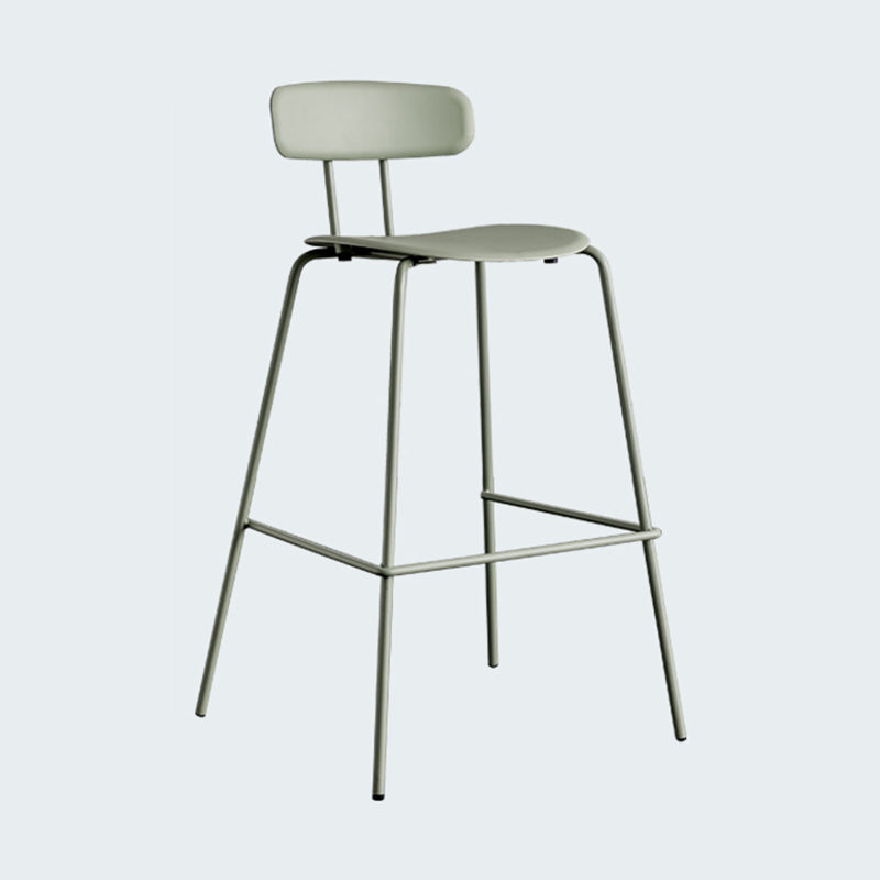Modern Bar-stool Plastic Counter Bar Stool for Kitchen Bar with Metal Legs Clearhalo 'Bar Furniture' 'Bar Stools' 'bar_stools' 'furn' 'furn_bar_stools' 'Furniture' 'furniture_bar_stools' 'Kitchen & Dining Furniture' 4850478
