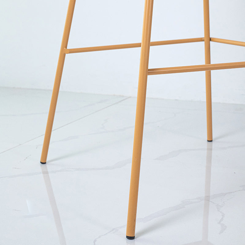 Modern Bar-stool Plastic Counter Bar Stool for Kitchen Bar with Metal Legs Clearhalo 'Bar Furniture' 'Bar Stools' 'bar_stools' 'furn' 'furn_bar_stools' 'Furniture' 'furniture_bar_stools' 'Kitchen & Dining Furniture' 4850480