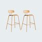 Modern Bar-stool Plastic Counter Bar Stool for Kitchen Bar with Metal Legs Yellow 2 Piece Set Bar Stool(30"H) Clearhalo 'Bar Furniture' 'Bar Stools' 'bar_stools' 'furn' 'furn_bar_stools' 'Furniture' 'furniture_bar_stools' 'Kitchen & Dining Furniture' 4850484