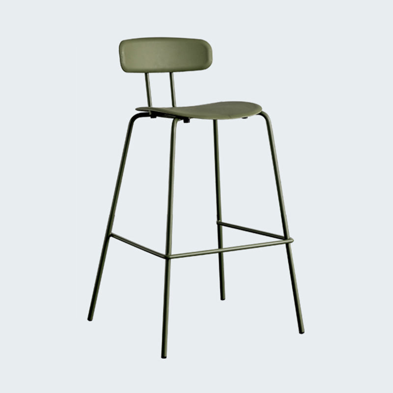 Modern Bar-stool Plastic Counter Bar Stool for Kitchen Bar with Metal Legs Clearhalo 'Bar Furniture' 'Bar Stools' 'bar_stools' 'furn' 'furn_bar_stools' 'Furniture' 'furniture_bar_stools' 'Kitchen & Dining Furniture' 4850485