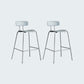 Modern Bar-stool Plastic Counter Bar Stool for Kitchen Bar with Metal Legs Blue 2 Piece Set Counter Stool(26"H) Clearhalo 'Bar Furniture' 'Bar Stools' 'bar_stools' 'furn' 'furn_bar_stools' 'Furniture' 'furniture_bar_stools' 'Kitchen & Dining Furniture' 4850486