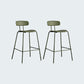 Modern Bar-stool Plastic Counter Bar Stool for Kitchen Bar with Metal Legs Green 2 Piece Set Counter Stool(26"H) Clearhalo 'Bar Furniture' 'Bar Stools' 'bar_stools' 'furn' 'furn_bar_stools' 'Furniture' 'furniture_bar_stools' 'Kitchen & Dining Furniture' 4850489