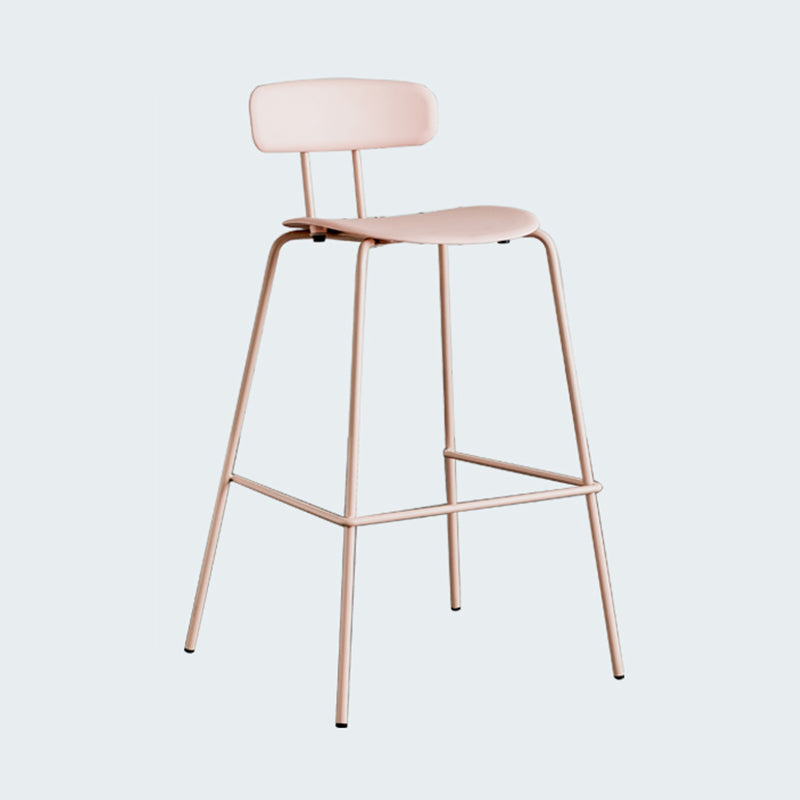 Modern Bar-stool Plastic Counter Bar Stool for Kitchen Bar with Metal Legs Clearhalo 'Bar Furniture' 'Bar Stools' 'bar_stools' 'furn' 'furn_bar_stools' 'Furniture' 'furniture_bar_stools' 'Kitchen & Dining Furniture' 4850492