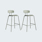 Modern Bar-stool Plastic Counter Bar Stool for Kitchen Bar with Metal Legs Gray-Green 2 Piece Set Counter Stool(26"H) Clearhalo 'Bar Furniture' 'Bar Stools' 'bar_stools' 'furn' 'furn_bar_stools' 'Furniture' 'furniture_bar_stools' 'Kitchen & Dining Furniture' 4850493