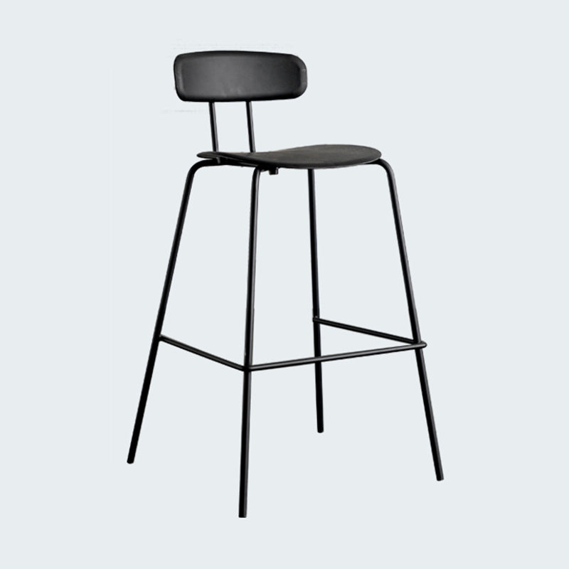 Modern Bar-stool Plastic Counter Bar Stool for Kitchen Bar with Metal Legs Clearhalo 'Bar Furniture' 'Bar Stools' 'bar_stools' 'furn' 'furn_bar_stools' 'Furniture' 'furniture_bar_stools' 'Kitchen & Dining Furniture' 4850496