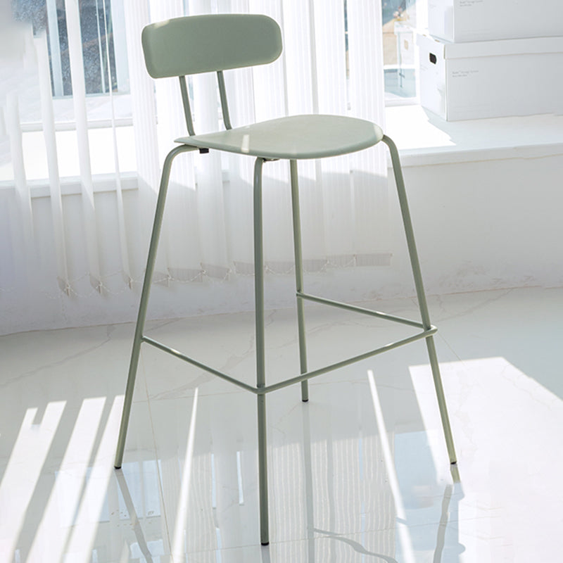 Modern Bar-stool Plastic Counter Bar Stool for Kitchen Bar with Metal Legs Clearhalo 'Bar Furniture' 'Bar Stools' 'bar_stools' 'furn' 'furn_bar_stools' 'Furniture' 'furniture_bar_stools' 'Kitchen & Dining Furniture' 4850497