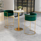 Nordic Design Upholstered Bar Stools for Home Use Luxury Low Back Round Stools Clearhalo 'Bar Furniture' 'Bar Stools' 'bar_stools' 'furn' 'furn_bar_stools' 'Furniture' 'furniture_bar_stools' 'Kitchen & Dining Furniture' 4850503