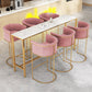 Nordic Design Upholstered Bar Stools for Home Use Luxury Low Back Round Stools Clearhalo 'Bar Furniture' 'Bar Stools' 'bar_stools' 'furn' 'furn_bar_stools' 'Furniture' 'furniture_bar_stools' 'Kitchen & Dining Furniture' 4850505