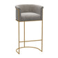Nordic Design Upholstered Bar Stools for Home Use Luxury Low Back Round Stools Clearhalo 'Bar Furniture' 'Bar Stools' 'bar_stools' 'furn' 'furn_bar_stools' 'Furniture' 'furniture_bar_stools' 'Kitchen & Dining Furniture' 4850508