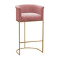 Nordic Design Upholstered Bar Stools for Home Use Luxury Low Back Round Stools Clearhalo 'Bar Furniture' 'Bar Stools' 'bar_stools' 'furn' 'furn_bar_stools' 'Furniture' 'furniture_bar_stools' 'Kitchen & Dining Furniture' 4850511