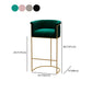 Nordic Design Upholstered Bar Stools for Home Use Luxury Low Back Round Stools Clearhalo 'Bar Furniture' 'Bar Stools' 'bar_stools' 'furn' 'furn_bar_stools' 'Furniture' 'furniture_bar_stools' 'Kitchen & Dining Furniture' 4850520