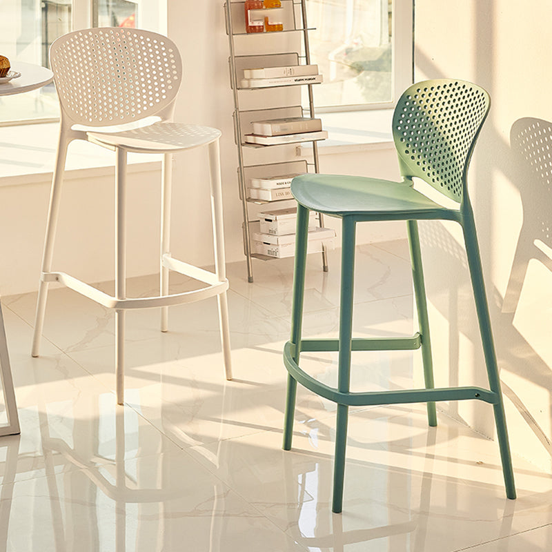 Nordic Style Bar-stool Plastic Counter Bar Stool for Kitchen Bar with Plastic Legs Clearhalo 'Bar Furniture' 'Bar Stools' 'bar_stools' 'furn' 'furn_bar_stools' 'Furniture' 'furniture_bar_stools' 'Kitchen & Dining Furniture' 4850521