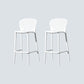 Nordic Style Bar-stool Plastic Counter Bar Stool for Kitchen Bar with Plastic Legs White 2 Piece Set Counter Stool(26"H) Clearhalo 'Bar Furniture' 'Bar Stools' 'bar_stools' 'furn' 'furn_bar_stools' 'Furniture' 'furniture_bar_stools' 'Kitchen & Dining Furniture' 4850522