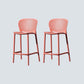 Nordic Style Bar-stool Plastic Counter Bar Stool for Kitchen Bar with Plastic Legs Red 2 Piece Set Counter Stool(26"H) Clearhalo 'Bar Furniture' 'Bar Stools' 'bar_stools' 'furn' 'furn_bar_stools' 'Furniture' 'furniture_bar_stools' 'Kitchen & Dining Furniture' 4850524