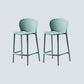 Nordic Style Bar-stool Plastic Counter Bar Stool for Kitchen Bar with Plastic Legs Blue 2 Piece Set Counter Stool(26"H) Clearhalo 'Bar Furniture' 'Bar Stools' 'bar_stools' 'furn' 'furn_bar_stools' 'Furniture' 'furniture_bar_stools' 'Kitchen & Dining Furniture' 4850525