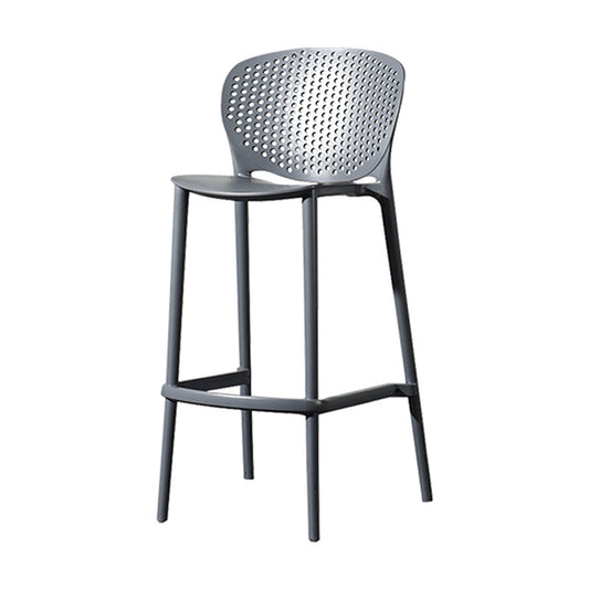 Nordic Style Bar-stool Plastic Counter Bar Stool for Kitchen Bar with Plastic Legs Clearhalo 'Bar Furniture' 'Bar Stools' 'bar_stools' 'furn' 'furn_bar_stools' 'Furniture' 'furniture_bar_stools' 'Kitchen & Dining Furniture' 4850530