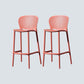Nordic Style Bar-stool Plastic Counter Bar Stool for Kitchen Bar with Plastic Legs Red 2 Piece Set Bar Stool(30"H) Clearhalo 'Bar Furniture' 'Bar Stools' 'bar_stools' 'furn' 'furn_bar_stools' 'Furniture' 'furniture_bar_stools' 'Kitchen & Dining Furniture' 4850531
