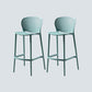 Nordic Style Bar-stool Plastic Counter Bar Stool for Kitchen Bar with Plastic Legs Blue 2 Piece Set Bar Stool(30"H) Clearhalo 'Bar Furniture' 'Bar Stools' 'bar_stools' 'furn' 'furn_bar_stools' 'Furniture' 'furniture_bar_stools' 'Kitchen & Dining Furniture' 4850533
