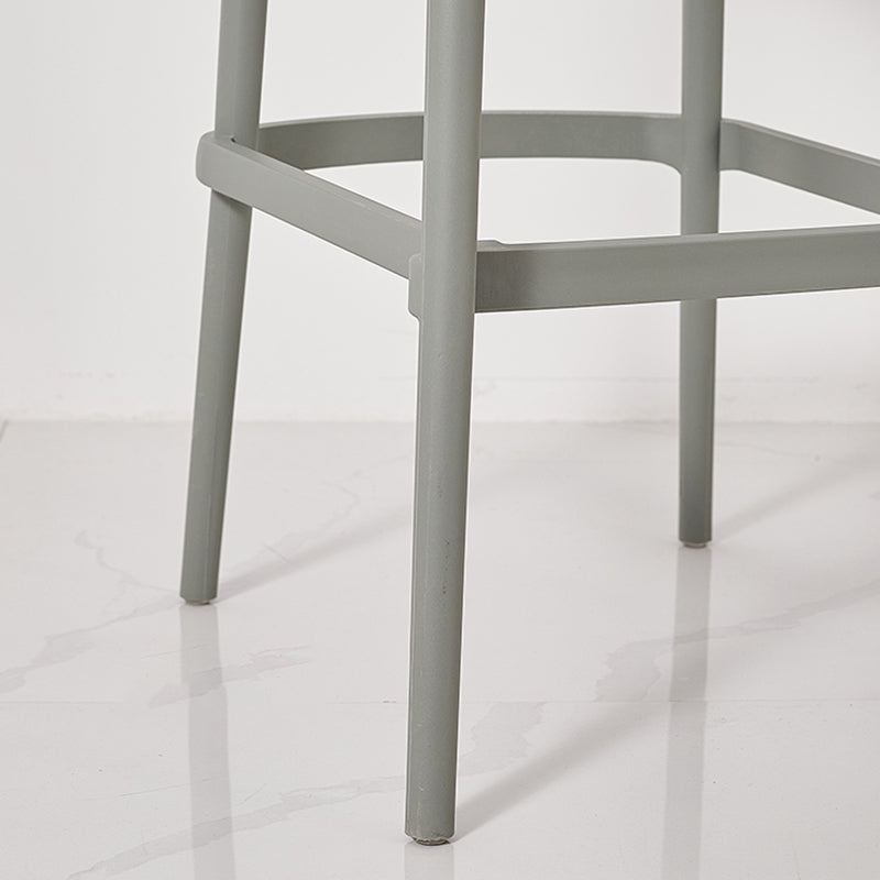 Nordic Style Bar-stool Plastic Counter Bar Stool for Kitchen Bar with Plastic Legs Clearhalo 'Bar Furniture' 'Bar Stools' 'bar_stools' 'furn' 'furn_bar_stools' 'Furniture' 'furniture_bar_stools' 'Kitchen & Dining Furniture' 4850536