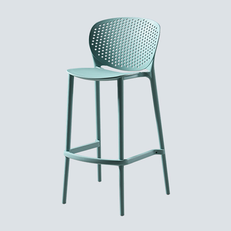 Nordic Style Bar-stool Plastic Counter Bar Stool for Kitchen Bar with Plastic Legs Clearhalo 'Bar Furniture' 'Bar Stools' 'bar_stools' 'furn' 'furn_bar_stools' 'Furniture' 'furniture_bar_stools' 'Kitchen & Dining Furniture' 4850538