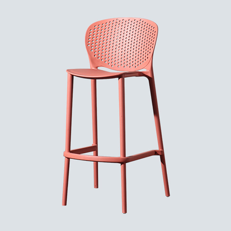 Nordic Style Bar-stool Plastic Counter Bar Stool for Kitchen Bar with Plastic Legs Clearhalo 'Bar Furniture' 'Bar Stools' 'bar_stools' 'furn' 'furn_bar_stools' 'Furniture' 'furniture_bar_stools' 'Kitchen & Dining Furniture' 4850539