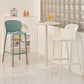 Nordic Style Bar-stool Plastic Counter Bar Stool for Kitchen Bar with Plastic Legs Clearhalo 'Bar Furniture' 'Bar Stools' 'bar_stools' 'furn' 'furn_bar_stools' 'Furniture' 'furniture_bar_stools' 'Kitchen & Dining Furniture' 4850543