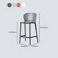 Nordic Style Bar-stool Plastic Counter Bar Stool for Kitchen Bar with Plastic Legs Clearhalo 'Bar Furniture' 'Bar Stools' 'bar_stools' 'furn' 'furn_bar_stools' 'Furniture' 'furniture_bar_stools' 'Kitchen & Dining Furniture' 4850545