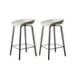 Nordic Design Bucket Low Back Stools for Home Plastic Counter Stool with Metal Legs Grey 2 Piece Set Clearhalo 'Bar Furniture' 'Bar Stools' 'bar_stools' 'furn' 'furn_bar_stools' 'Furniture' 'furniture_bar_stools' 'Kitchen & Dining Furniture' 4850561