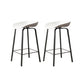 Nordic Design Bucket Low Back Stools for Home Plastic Counter Stool with Metal Legs White 2 Piece Set Clearhalo 'Bar Furniture' 'Bar Stools' 'bar_stools' 'furn' 'furn_bar_stools' 'Furniture' 'furniture_bar_stools' 'Kitchen & Dining Furniture' 4850562