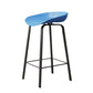 Nordic Design Bucket Low Back Stools for Home Plastic Counter Stool with Metal Legs Clearhalo 'Bar Furniture' 'Bar Stools' 'bar_stools' 'furn' 'furn_bar_stools' 'Furniture' 'furniture_bar_stools' 'Kitchen & Dining Furniture' 4850566