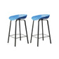 Nordic Design Bucket Low Back Stools for Home Plastic Counter Stool with Metal Legs Blue 2 Piece Set Clearhalo 'Bar Furniture' 'Bar Stools' 'bar_stools' 'furn' 'furn_bar_stools' 'Furniture' 'furniture_bar_stools' 'Kitchen & Dining Furniture' 4850568