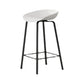 Nordic Design Bucket Low Back Stools for Home Plastic Counter Stool with Metal Legs Clearhalo 'Bar Furniture' 'Bar Stools' 'bar_stools' 'furn' 'furn_bar_stools' 'Furniture' 'furniture_bar_stools' 'Kitchen & Dining Furniture' 4850569