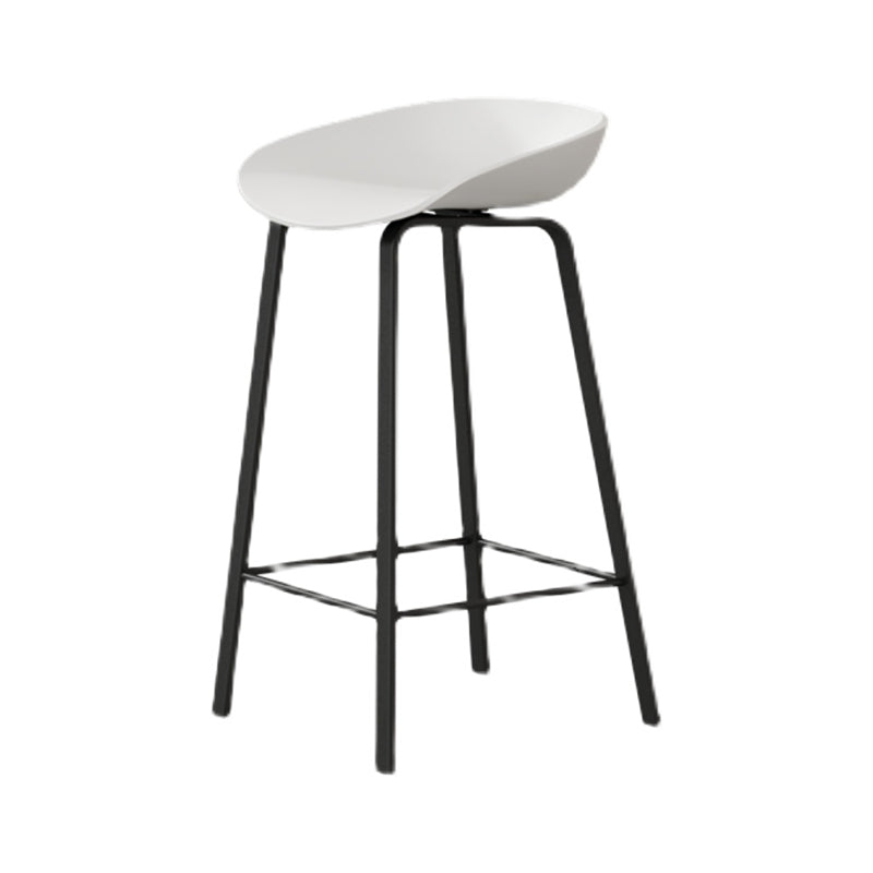Nordic Design Bucket Low Back Stools for Home Plastic Counter Stool with Metal Legs Clearhalo 'Bar Furniture' 'Bar Stools' 'bar_stools' 'furn' 'furn_bar_stools' 'Furniture' 'furniture_bar_stools' 'Kitchen & Dining Furniture' 4850569