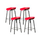 Nordic Design Bucket Low Back Stools for Home Plastic Counter Stool with Metal Legs Red 4 Piece Set Clearhalo 'Bar Furniture' 'Bar Stools' 'bar_stools' 'furn' 'furn_bar_stools' 'Furniture' 'furniture_bar_stools' 'Kitchen & Dining Furniture' 4850574