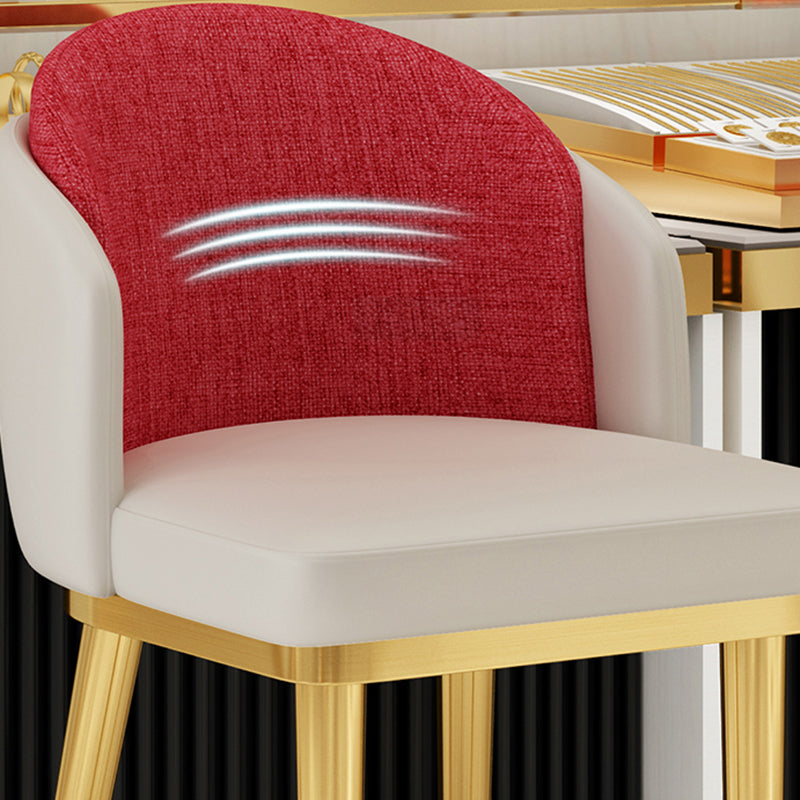 Nordic Design Upholstered Bar Stools for Home Armless Low Back Stools with Cushion Clearhalo 'Bar Furniture' 'Bar Stools' 'bar_stools' 'furn' 'furn_bar_stools' 'Furniture' 'furniture_bar_stools' 'Kitchen & Dining Furniture' 4850596