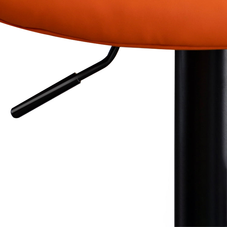 Scandinavian Matte Finish Adjustable Height Swivel Bar Stool Leather Home Stool Clearhalo 'Bar Furniture' 'Bar Stools' 'bar_stools' 'furn' 'furn_bar_stools' 'Furniture' 'furniture_bar_stools' 'Kitchen & Dining Furniture' 4850634