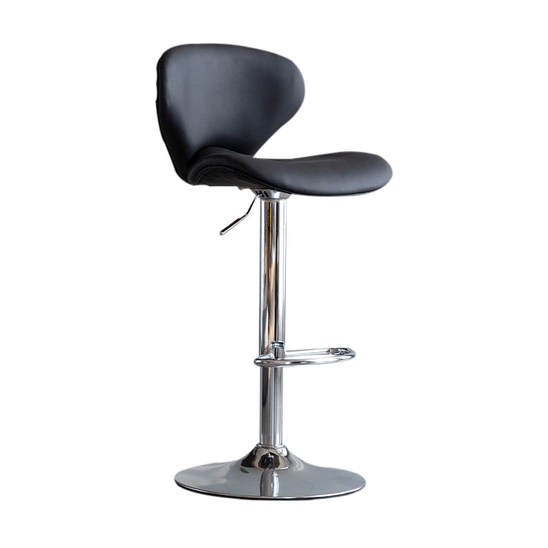 Scandinavian Matte Finish Adjustable Height Swivel Bar Stool Leather Home Stool Clearhalo 'Bar Furniture' 'Bar Stools' 'bar_stools' 'furn' 'furn_bar_stools' 'Furniture' 'furniture_bar_stools' 'Kitchen & Dining Furniture' 4850638