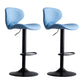 Scandinavian Matte Finish Adjustable Height Swivel Bar Stool Leather Home Stool Blue Black 2 Piece Set Clearhalo 'Bar Furniture' 'Bar Stools' 'bar_stools' 'furn' 'furn_bar_stools' 'Furniture' 'furniture_bar_stools' 'Kitchen & Dining Furniture' 4850660