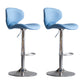 Scandinavian Matte Finish Adjustable Height Swivel Bar Stool Leather Home Stool Blue Silver 2 Piece Set Clearhalo 'Bar Furniture' 'Bar Stools' 'bar_stools' 'furn' 'furn_bar_stools' 'Furniture' 'furniture_bar_stools' 'Kitchen & Dining Furniture' 4850661