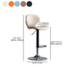 Scandinavian Matte Finish Adjustable Height Swivel Bar Stool Leather Home Stool Clearhalo 'Bar Furniture' 'Bar Stools' 'bar_stools' 'furn' 'furn_bar_stools' 'Furniture' 'furniture_bar_stools' 'Kitchen & Dining Furniture' 4850688