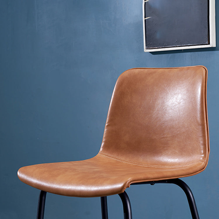 Contemporary Style Bar-stool Leather Counter Bar Stool for Kitchen Bar with Metal Legs Clearhalo 'Bar Furniture' 'Bar Stools' 'bar_stools' 'furn' 'furn_bar_stools' 'Furniture' 'furniture_bar_stools' 'Kitchen & Dining Furniture' 4850695