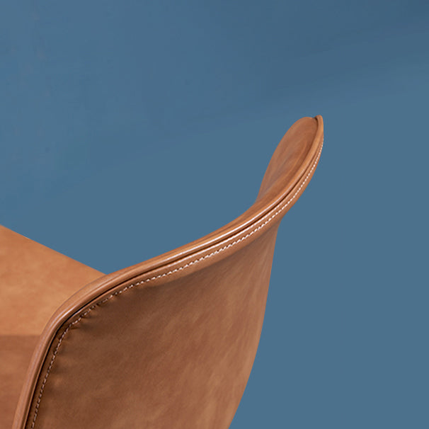 Contemporary Style Bar-stool Leather Counter Bar Stool for Kitchen Bar with Metal Legs Clearhalo 'Bar Furniture' 'Bar Stools' 'bar_stools' 'furn' 'furn_bar_stools' 'Furniture' 'furniture_bar_stools' 'Kitchen & Dining Furniture' 4850700