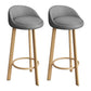 Low Back Footrest Upholstered Home Stool Glam 27-inch Matte Finish Barstool Grey Natural 2 Piece Set Clearhalo 'Bar Furniture' 'Bar Stools' 'bar_stools' 'furn' 'furn_bar_stools' 'Furniture' 'furniture_bar_stools' 'Kitchen & Dining Furniture' 4850711