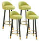 Low Back Footrest Upholstered Home Stool Glam 27-inch Matte Finish Barstool Green Black 4 Piece Set Clearhalo 'Bar Furniture' 'Bar Stools' 'bar_stools' 'furn' 'furn_bar_stools' 'Furniture' 'furniture_bar_stools' 'Kitchen & Dining Furniture' 4850718