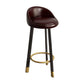 Low Back Footrest Upholstered Home Stool Glam 27-inch Matte Finish Barstool Brown Black 1 Piece Clearhalo 'Bar Furniture' 'Bar Stools' 'bar_stools' 'furn' 'furn_bar_stools' 'Furniture' 'furniture_bar_stools' 'Kitchen & Dining Furniture' 4850729