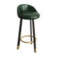 Low Back Footrest Upholstered Home Stool Glam 27-inch Matte Finish Barstool Blackish Green Black 1 Piece Clearhalo 'Bar Furniture' 'Bar Stools' 'bar_stools' 'furn' 'furn_bar_stools' 'Furniture' 'furniture_bar_stools' 'Kitchen & Dining Furniture' 4850732