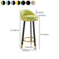 Low Back Footrest Upholstered Home Stool Glam 27-inch Matte Finish Barstool Clearhalo 'Bar Furniture' 'Bar Stools' 'bar_stools' 'furn' 'furn_bar_stools' 'Furniture' 'furniture_bar_stools' 'Kitchen & Dining Furniture' 4850738
