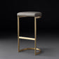 Glam Restaurant Footrest Bar Stool Gray Leather Backless Stool Clearhalo 'Bar Furniture' 'Bar Stools' 'bar_stools' 'furn' 'furn_bar_stools' 'Furniture' 'furniture_bar_stools' 'Kitchen & Dining Furniture' 4850743