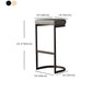 Glam Restaurant Footrest Bar Stool Gray Leather Backless Stool Clearhalo 'Bar Furniture' 'Bar Stools' 'bar_stools' 'furn' 'furn_bar_stools' 'Furniture' 'furniture_bar_stools' 'Kitchen & Dining Furniture' 4850749