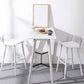 Modern Rectangle Bar and Counter Stool Low Back Stool with 4 Legs Clearhalo 'Bar Furniture' 'Bar Stools' 'bar_stools' 'furn' 'furn_bar_stools' 'Furniture' 'furniture_bar_stools' 'Kitchen & Dining Furniture' 4850751